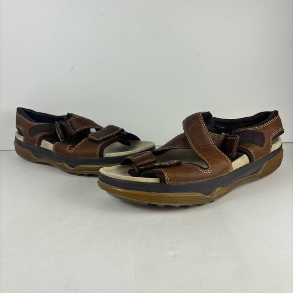 VTG Y2K Dr Martens brown leather strap sandals casual boho mens 12 main image 4
